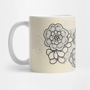 Doodle Fowers Mug